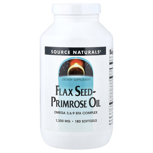 Source Naturals Flax Seed-Primrose Oil, 180 Softgels