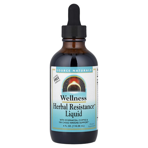 Source Naturals, Wellness Herbal Widerstand™ Flüssigkeit, alkoholfrei, 118,28 ml (4 fl. oz.)