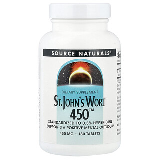 Source Naturals, Millepertuis 450™, 450 mg, 180 comprimés