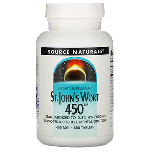Отзывы о Сорс Начэралс, St. John's Wort 450, 450 mg, 180 Tablets