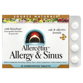 Source Naturals, Allercetin™, Allergy & Sinus, 48 Homeopathic Tablets