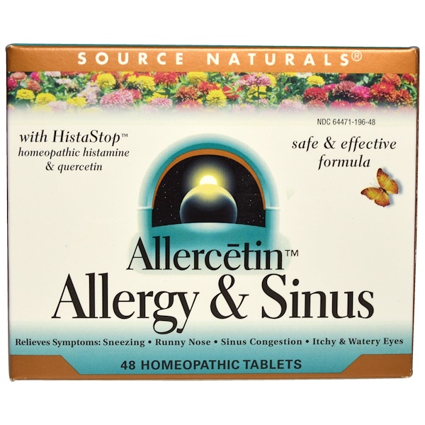 Source Naturals, アラーセチン, アレルギー及び蓄膿, 48錠