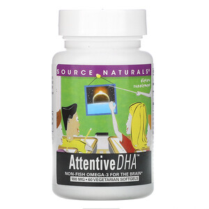 Отзывы о Сорс Начэралс, Attentive DHA, 100 mg, 60 Vegetarian Softgels