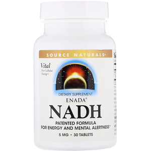 Отзывы о Сорс Начэралс, ENADA NADH, 5 mg, 30 Tablets