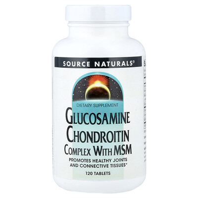 Source Naturals, Complejo de glucosamina y condroitina con MSM, 120 comprimidos