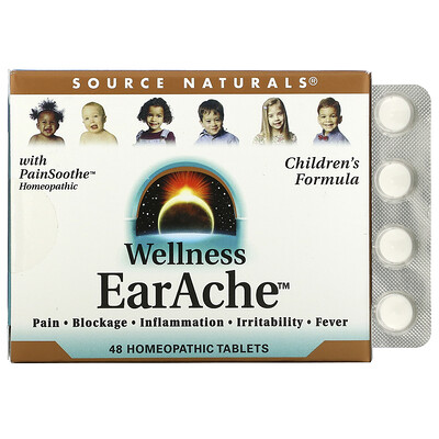 

Source Naturals, Wellness, EarAche, 48 Homeopathic Tablets