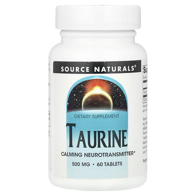 Source Naturals  Taurine  500 mg  60 Tablets