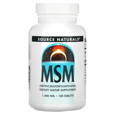Source Naturals МСМ (метилсульфонилметан) 1000 мг 120 таблеток