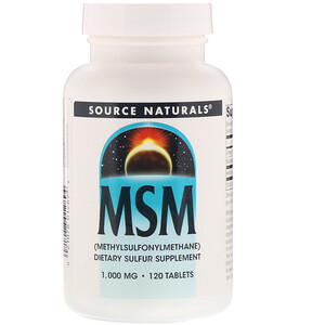 Отзывы о Сорс Начэралс, MSM (Methylsulfonylmethane), 1,000 mg, 120 Tablets