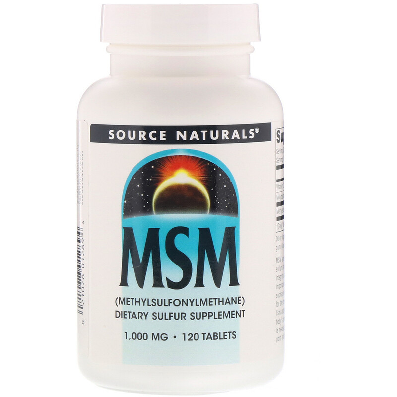 Source Naturals, MSM (Methylsulfonylmethane), 1,000 mg, 120 Tablets iHerb