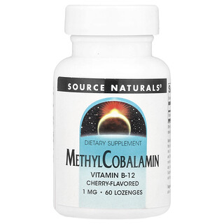 Source Naturals, MethylKobalamin, Cherry, 1 mg, 60 Lozenges