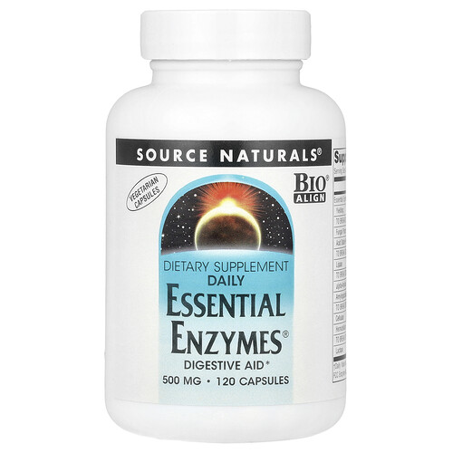 Source Naturals Daily Essential Enzymes®（ダイリー エッセンシャル エンザイムス）500mg ベジタリアンカプセル120粒