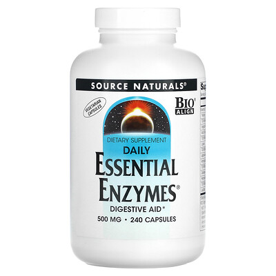 

Source Naturals Daily Essential Enzymes 500 mg 240 Capsules