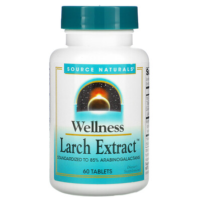 Source Naturals Wellness, Экстракт лиственницы, 60 таблеток