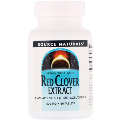 Source Naturals Экстракт красного клевера, 500 мг, 60 таблетки