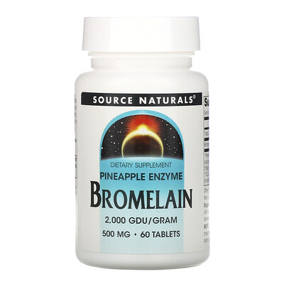 

Source Naturals Bromelain 2,000 GDU/g, 500 mg, 60 Tablets