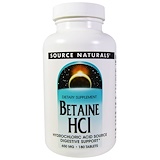 Source Naturals, Бетаина гидрохлорид, 650 мг, 180 таблеток отзывы