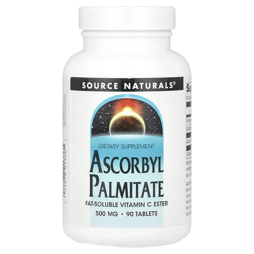 Source Naturals, Ascorbyl Palmitate, Ascorbylpalmitat, 500 mg, 90 Tabletten