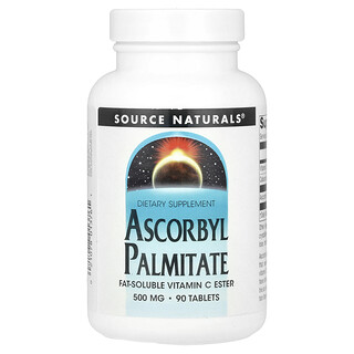 Source Naturals‏, אסקורביל פלמיטט, 500 מ"ג, 90 טבליות