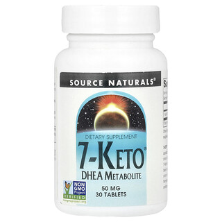 Source Naturals, 7-Keto®, Metabólito DHEA, 50 mg, 30 Comprimidos