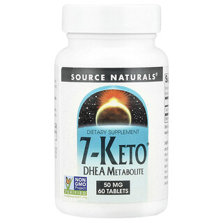 Source Naturals, 7-Keto®, Metabólito do DHEA, 50 mg, 60 Comprimidos