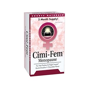 Отзывы о Сорс Начэралс, Cimi-Fem, Black Cohosh Extract, Menopause, Chocolate Flavor, 40 mg, 60 Sublingual Tablets