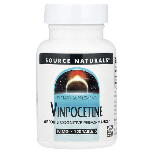 Source Naturals, Vinpocetine, Vinpocetin, 10 mg, 120 Tabletten