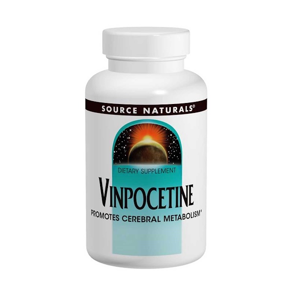Source Naturals, Винпоцетин, 10 мг, 120 таблеток