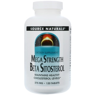 Source Naturals, Бета-ситостерол Mega Strength, 375 мг, 120 таблеток