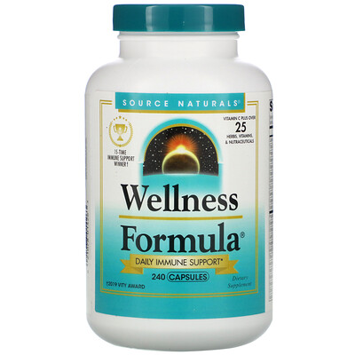 Source Naturals Wellness Formula, Daily Immune Support, 240 Capsules