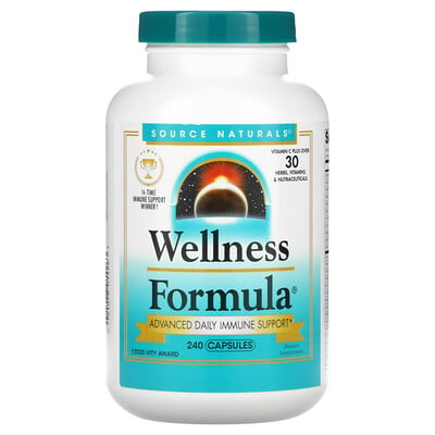 

Source Naturals Wellness Formula, ежедневная иммунная поддержка, 240 капсул