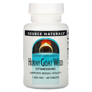Отзывы о Сорс Начэралс, Horny Goat Weed, 1,000 mg, 60 Tablets
