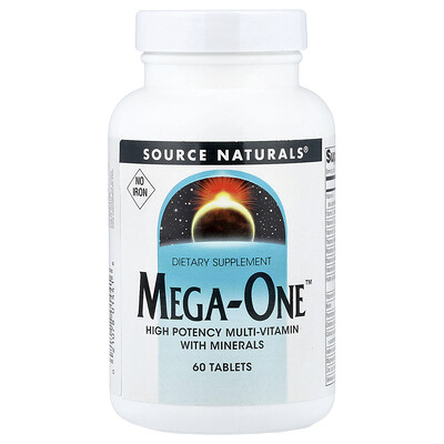 Photos - Other Sports Nutrition Source Naturals, Mega-One™, No Iron, 60 Tablets SNS-01441 
