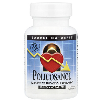 Source Naturals, Policosanol, 10 mg, 60 comprimidos