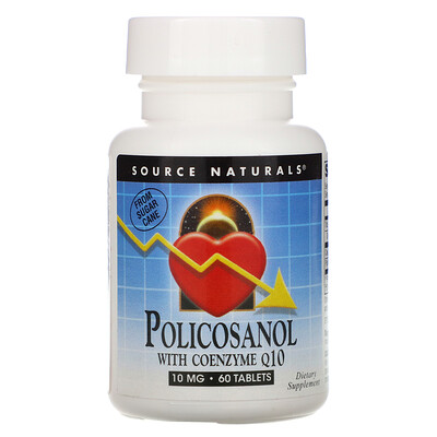 

Source Naturals Поликосанол с ферментом Q10 10 мг, 60 таблеток