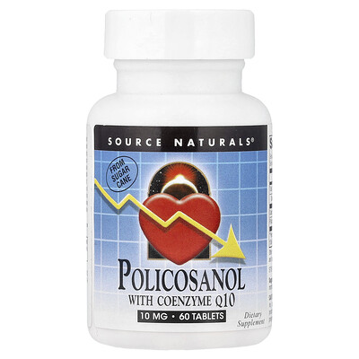 Source Naturals, Policosanol With Coenzyme Q10, 10 mg, 60 Tablets