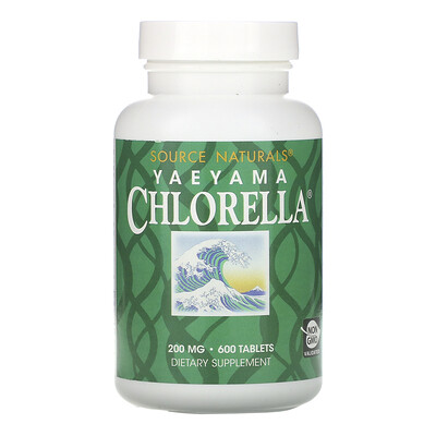 Source Naturals Yaeyama Chlorella, 200 мг, 600 таблеток