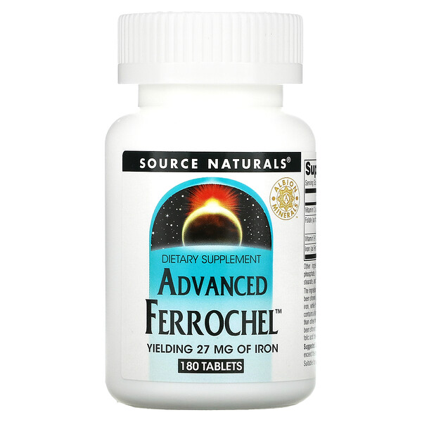 Source Naturals‏, Advanced Ferrochel, 180 Tablets