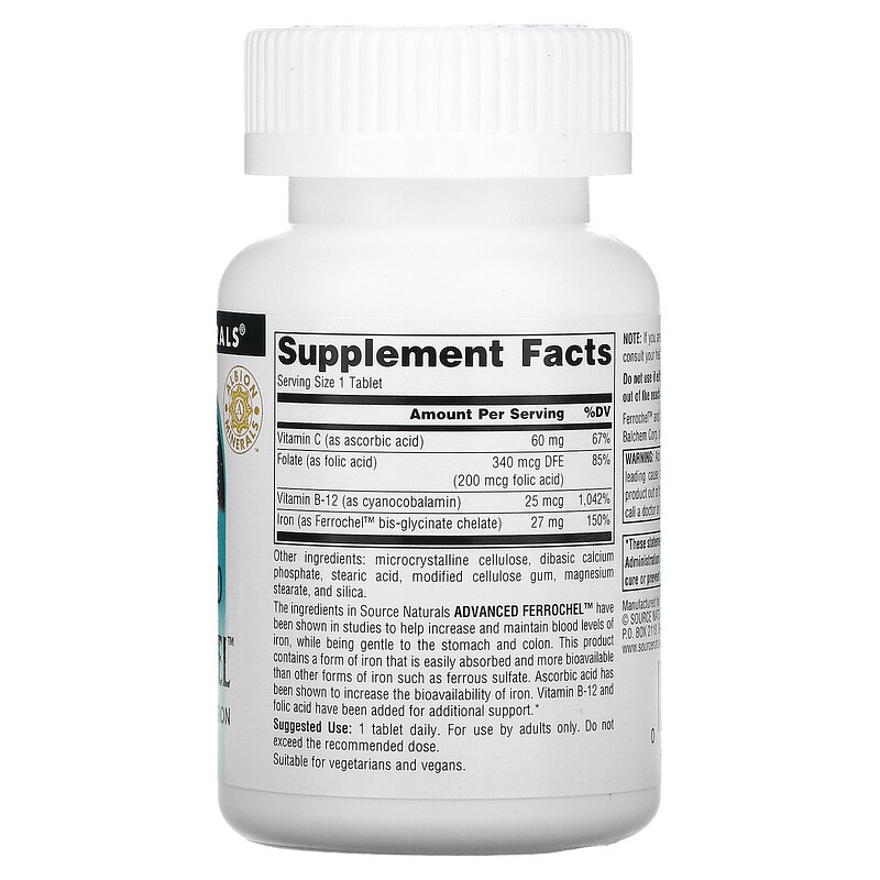 Source Naturals, Advanced Ferrochel, 180 Tablets