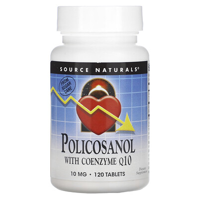 Source Naturals Поликосанол с коферментом Q10 10 мг 120 таблеток