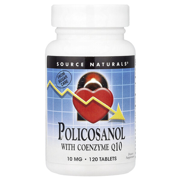 Source Naturals Policosanol With Coenzyme Q10, 120 Tablets