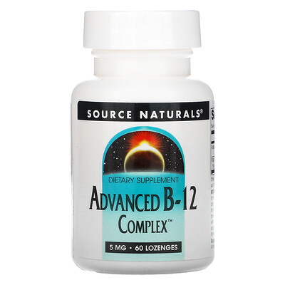 Source Naturals Улучшенный комплекс B12, 5 мг, 60 леденцов