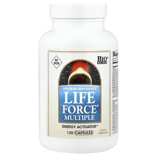 Source Naturals ライフフォース® マルチプル ノーアイアン 120カプセル