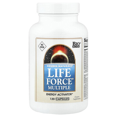 Source Naturals, Multivitamínico Life Force Multiple, Sin Hierro, 120 Cápsulas