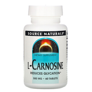 Source Naturals, L-Carnosine, 500 mg, 60 Tablets