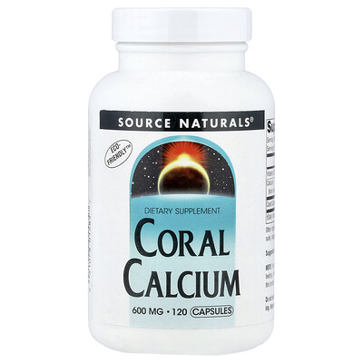 Source Naturals, Calcio de coral, 120 cápsulas (600 mg por cápsula)