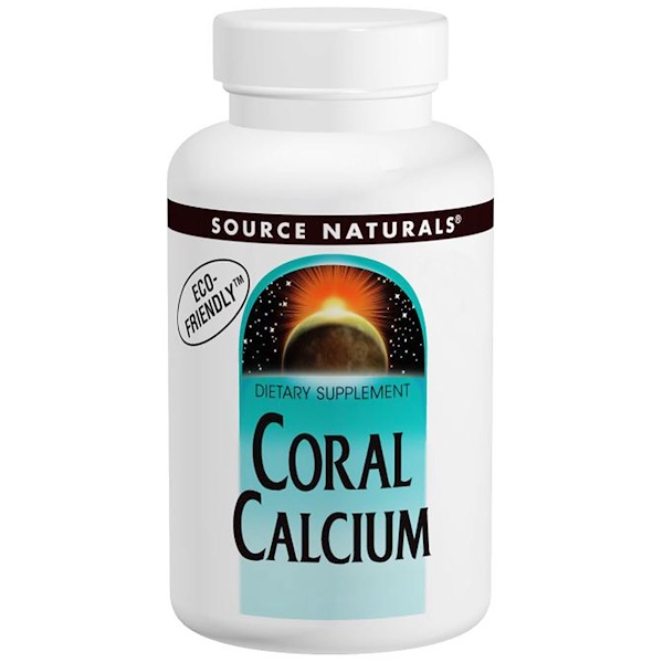Source Naturals, Коралловый кальций, 600 мг, 120 капсул