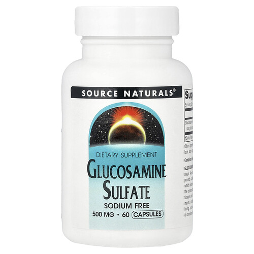 Source Naturals グルコサミン硫酸塩 ナトリウムフリー 500mg 60粒