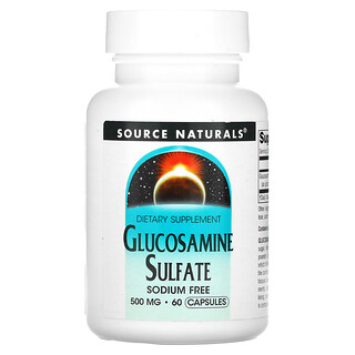 Source Naturals‏, Glucosamine Sulfate‏، 500 ملجم، 60 كبسولة