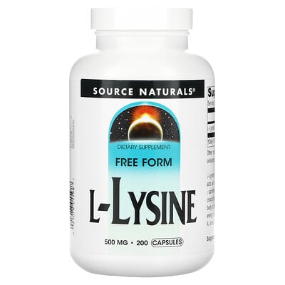 Source Naturals L-лизин 500 мг 200 капсул